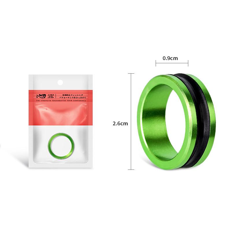 

1Pc Aluminum Alloy Fishing Tool Fishing Line Puller With Anti-Slip Rubber Ring Fast Line Cutting For Easy Line Pulling Loop green
