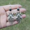 Foreign Gothic Moth Moon Earrings with Star & Moon Pendant