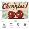 Vintage Tin Sign Red Cherry Retro Kitchen Wall Decor Rustic Home Cafe Bar Art