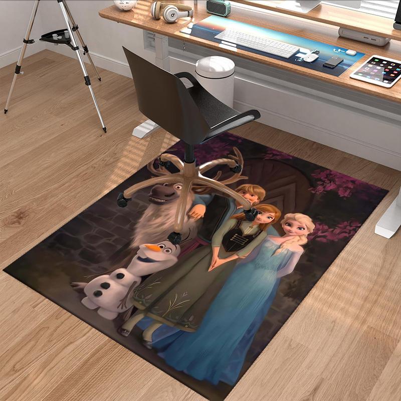 1pc, FROZEN Elsa Anna Olaf Sven Outdoor Rug Home Decorative Carpet Office Chair Cover Gift for Room DecorationP064