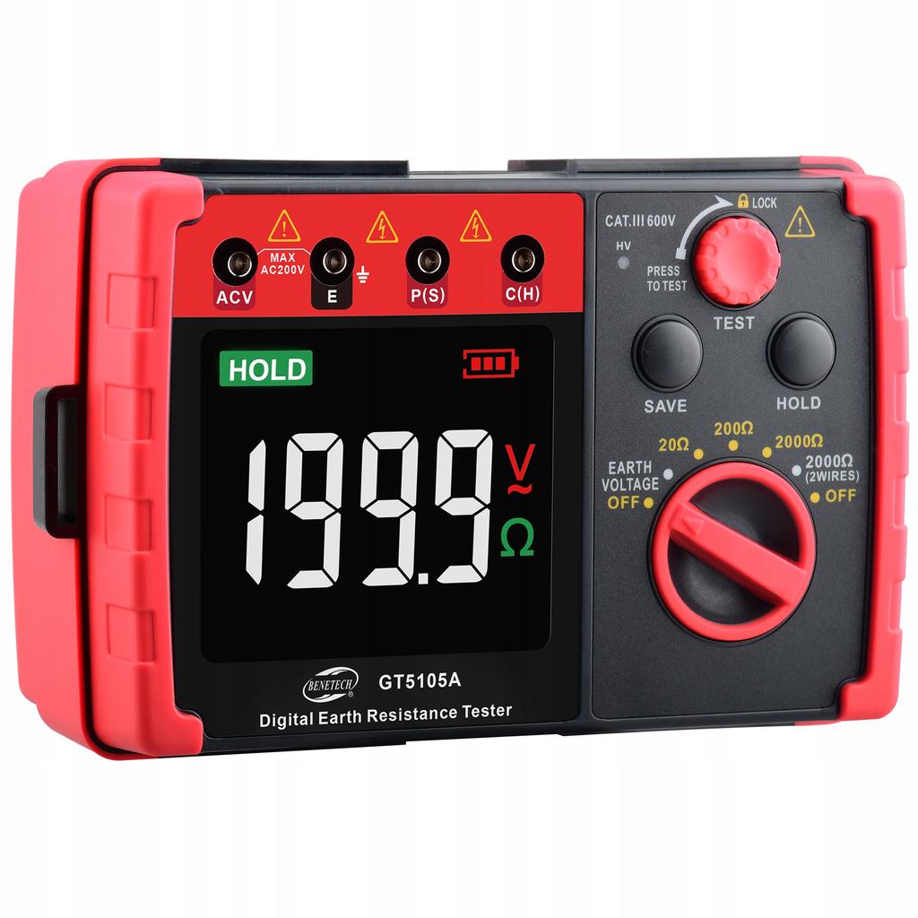 EARTH RESISTANCE METER digital LCD tester