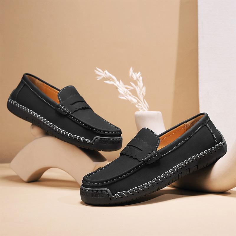 

Женские лоферы слипоны кожаные туфли повседневная обувь мокасины нескользящие деловые кроссовки для вождения 36 чёрный