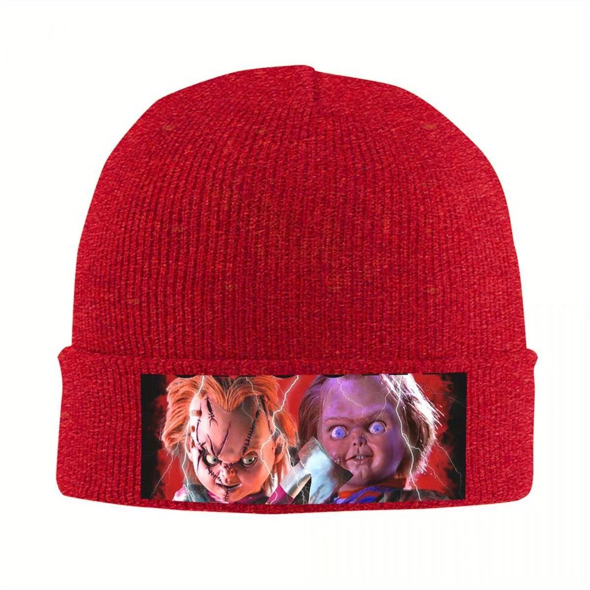 New Chucky See You In Hell Warm Knitted Cap Fashion Bonnet Hat Autumn Winter Outdoor Beanies Hats For Unisex Women Adult
