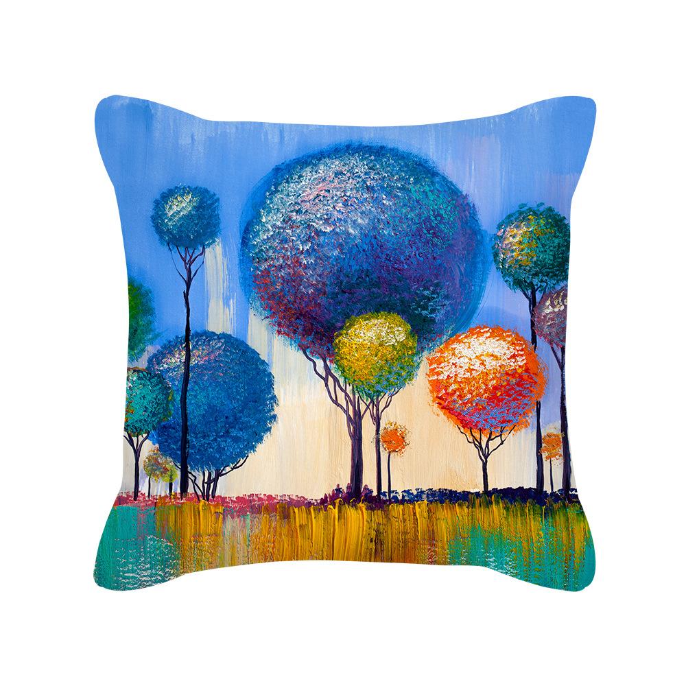

Ins Nordic Watercolor Landscape Print Pillowcase Office Sofa Pillowcase Homewares 45 * 45cm