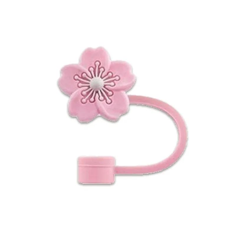 1PC Straw Cover Cap for Water Bottle Cute Begonia Flower Straw Toppers 10mm Straw Cover Cap for Tumblers 40-20 Oz Accessories