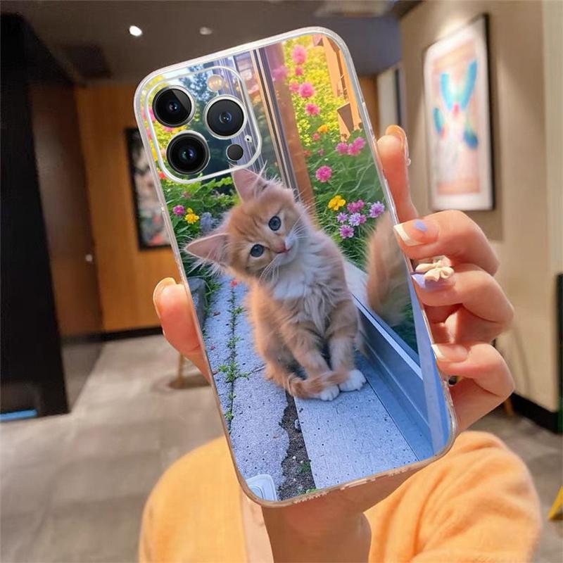 Flower Cats Phone Case For Iphone 17ProMax 17 Pro Air 16 15 14 13 Pro Max 16 15 14 13 Pro 15Plus