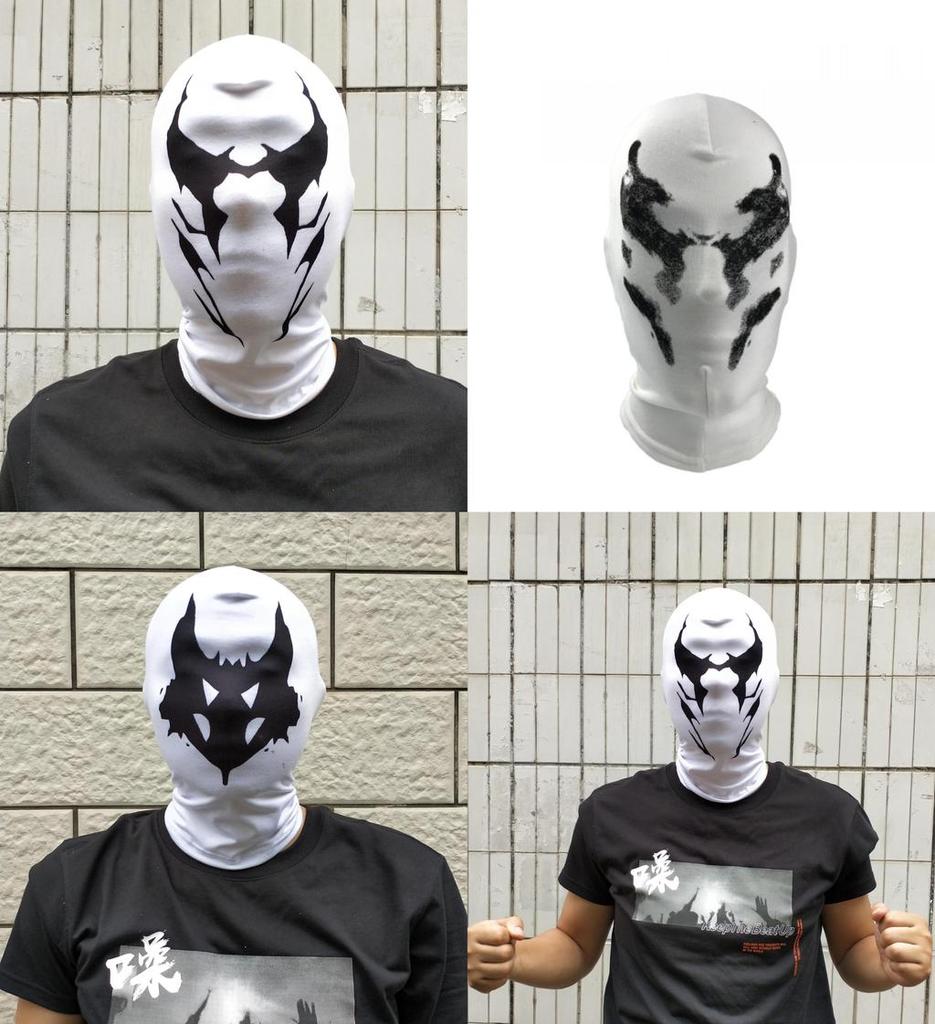 2020 Watchmen Rorschach Maske Cosplay Kapuzierte Gesichtsbedeckung für alle Jahreszeiten und Geschlechter