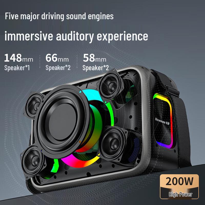 Newsmy MC98 Portable Outdoor KTV Bluetooth Speaker CN plug (adapter included)