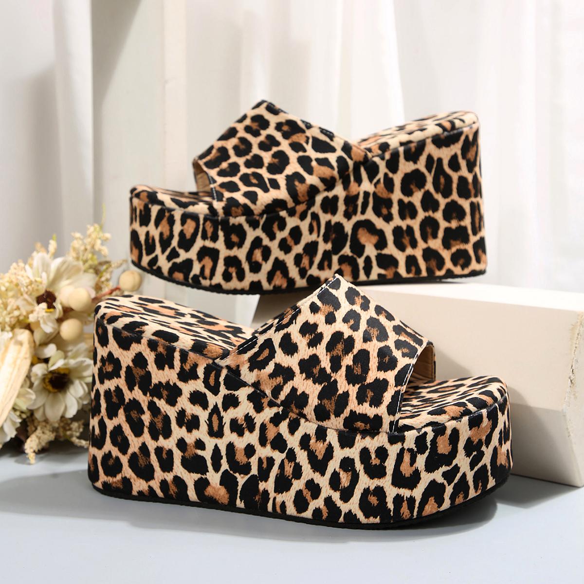 

Fashion Summer Hot Sale Of The Season High Heel Thick Bottom Sandals Waterproof Platform Outdoor Beach Wide Strap High Heels Slip-On Sho 43