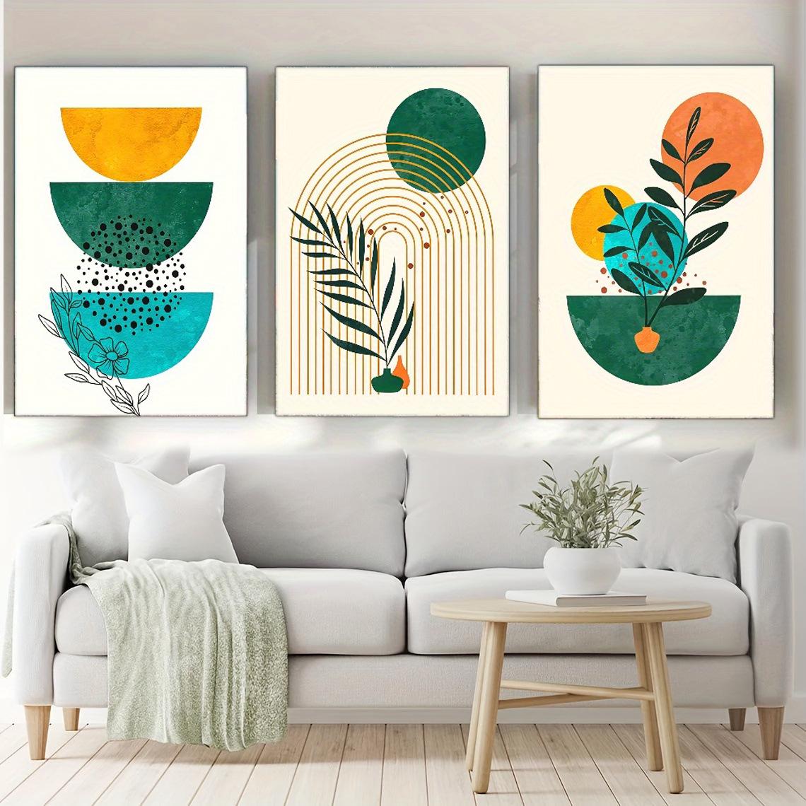 

Boho Wall Art Canvas Posters in Black and Beige (Frameless & Framed Options) 30*40cm (as shown in the picture frame style)