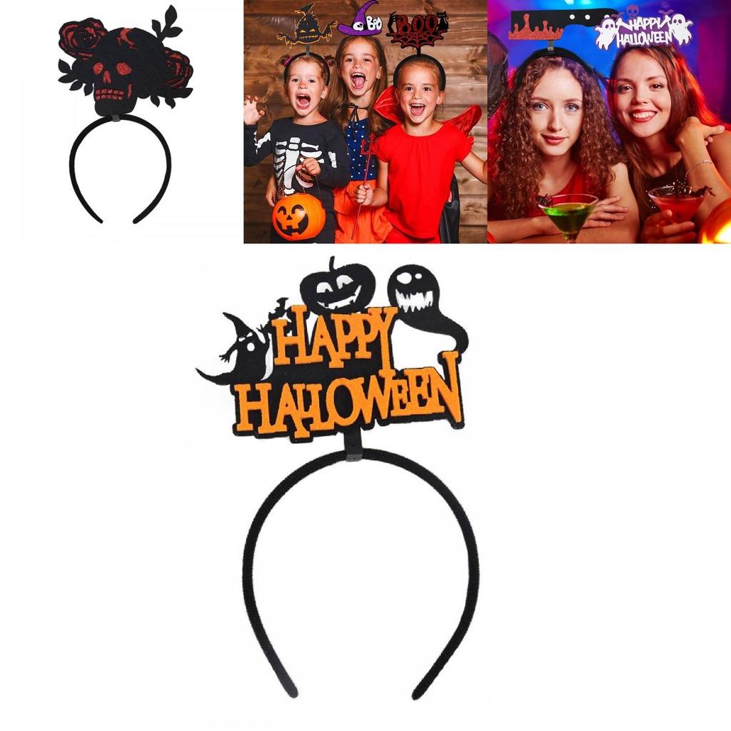 Crazy Party Halloween Headband With Ghost Theme Pumpkin Head Clip Halloween Decorations