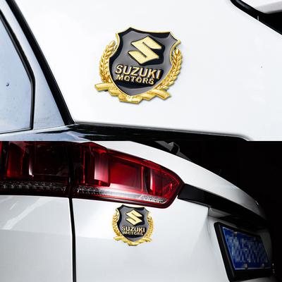 2pcs Car 3D Metal Emblem Badge Sticker For Suzuki Swift SX4 Jimny Grand Vitara Ignis Body Trunk Decoration Accessories