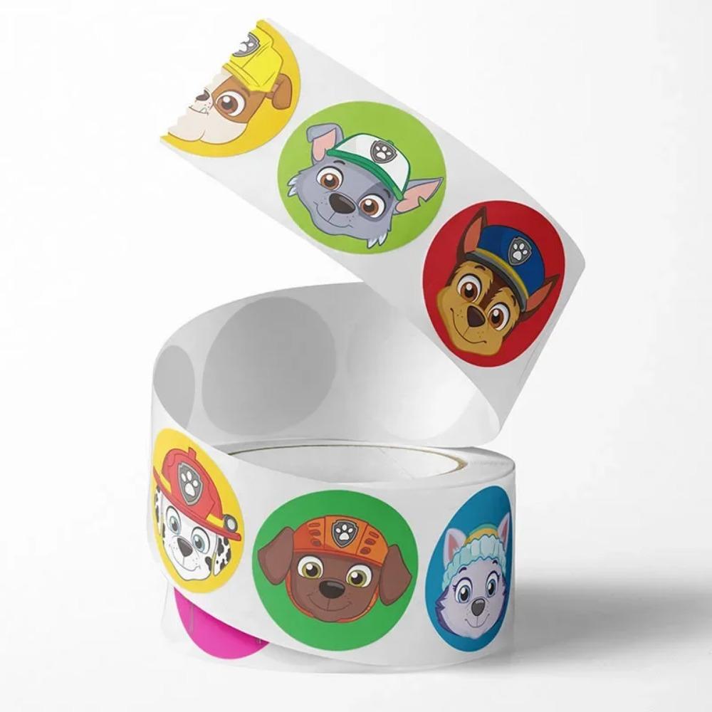 500Pcs/Set Stickers Paw Patrol Cartoon Chase Skye Stickers Cute Kids Stationery School Teacher Supplies Reward Sticker Toys Gift
