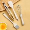 4/6pcs Beige Cookware Set Non-stick Baking Tool Set Scraper Cooking Utensils Set  Kitchen Tools