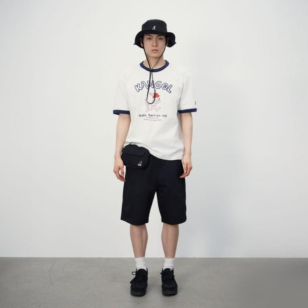 Kangol Rush Ringer T shirT 2827 offwhiTe SS