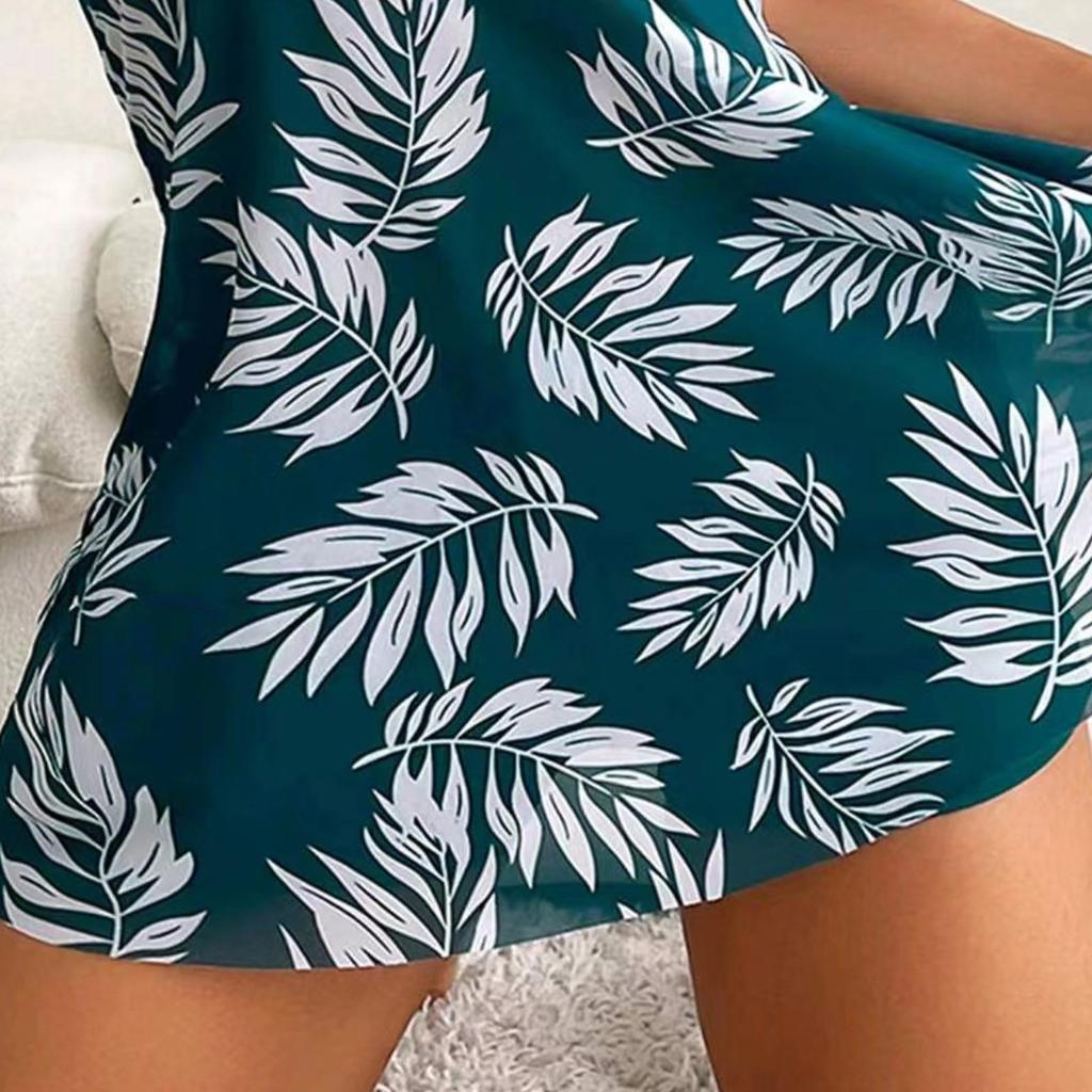 Swimsuit Split Flat Corner Pants High Waist Mesh  Swimsuit Women's