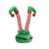 Sequins Stuffed Legs Xmas Decor Stripped Bendable Desktop Ornament  Home Xmas Decor