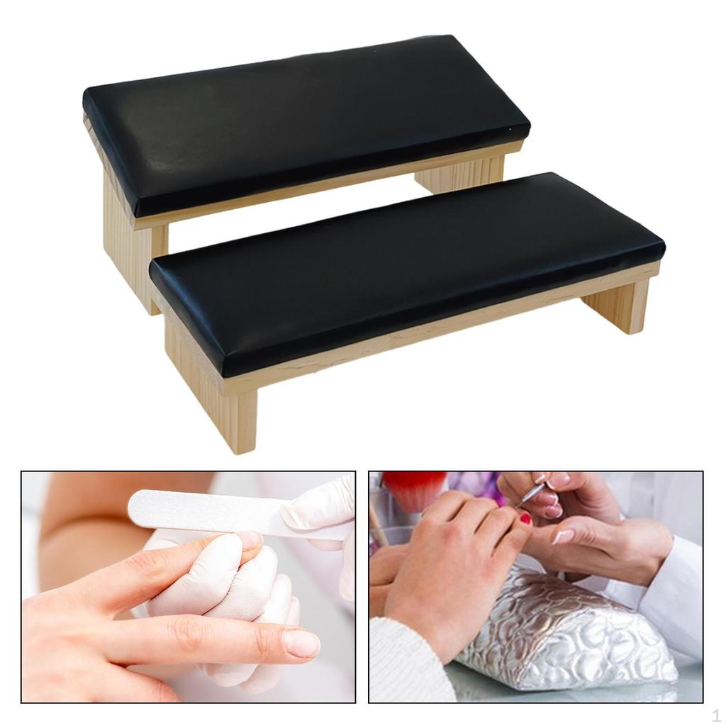 2 Pieces Manicure Armrest Hand Cushion Soft Special Tools Nail Handrest Stand
