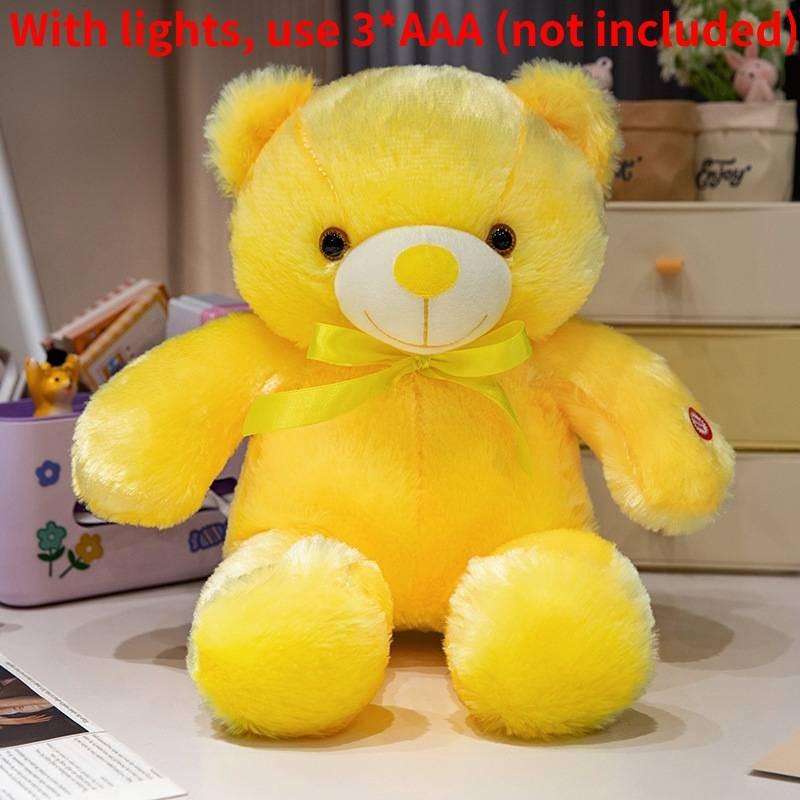 Teddy Glowing Colorful Bear Plush Toy Stuffed Animal Doll Decoration Kids Gift