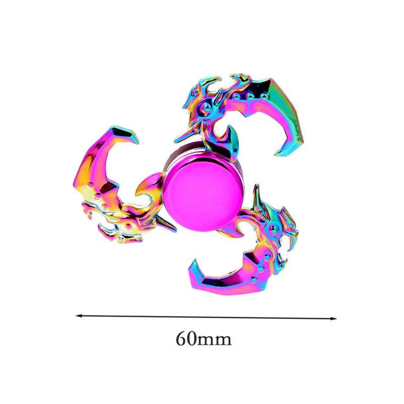 New Colorful Rainbow Alloy Fingertip Gyro Decompression Creativity Finger Spinners Hand Fidget Small Toys