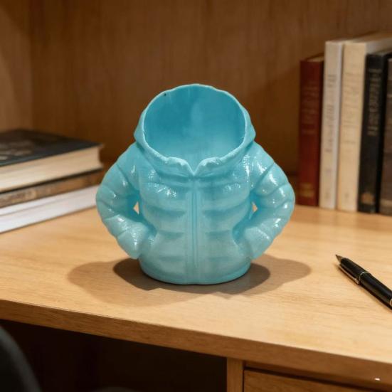 Down Jacket Pen Holder Desk Organizer Compact Storage Box for Pens Pencils Markers Creative Classroom Desk Accessory Student Gift