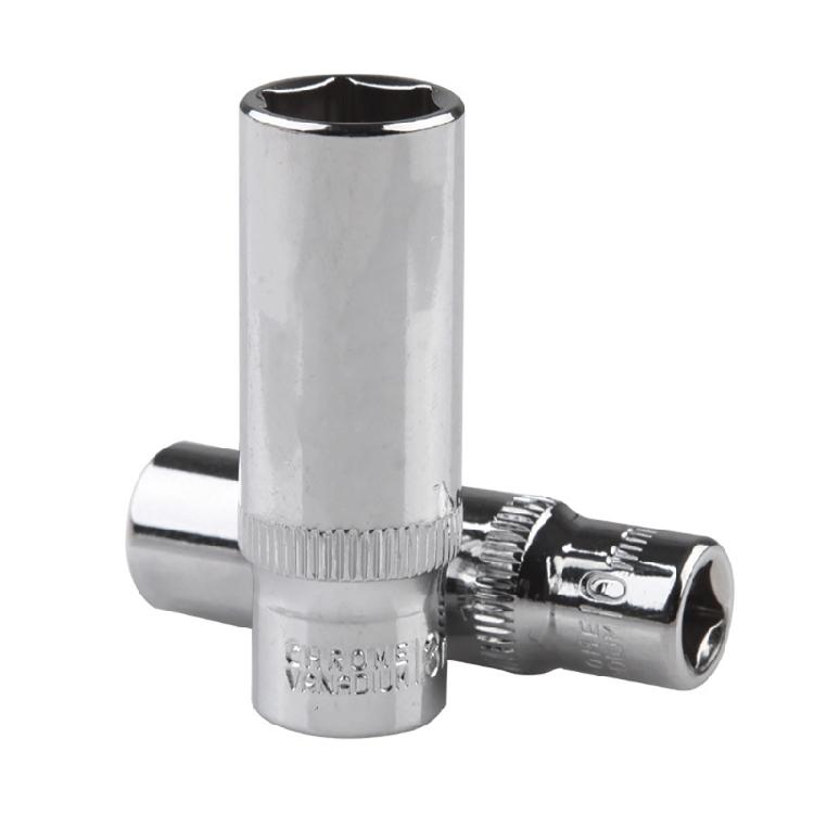 11 Stück 1/4 Zoll Antrieb 6,35 mm Sechskant Tiefbettnuss Reparaturwerkzeug Ratsche