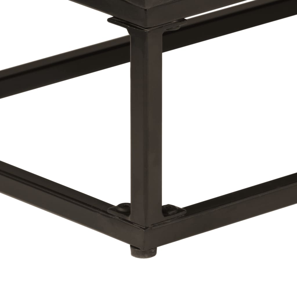 Sideboard Black 55 x 30 x 76 cm Solid Mango Wood and Iron