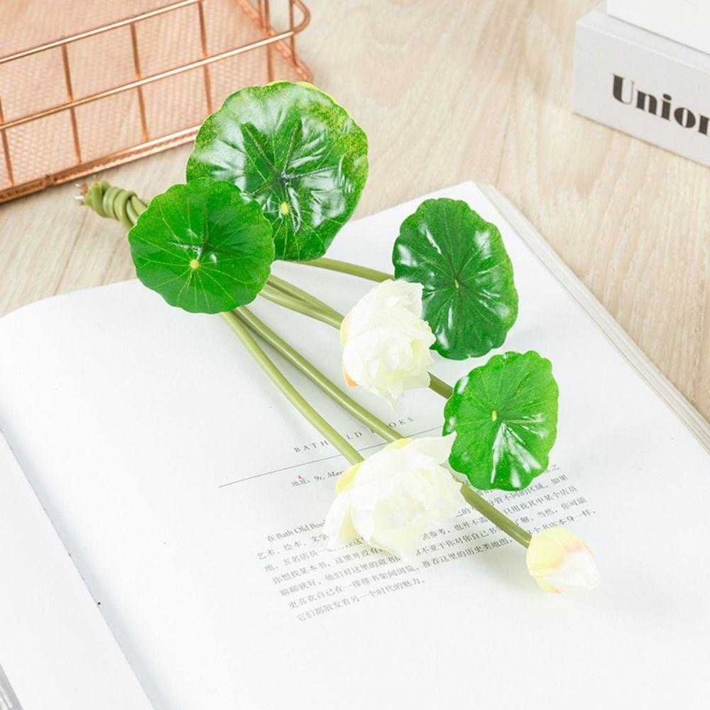 

ПВХ Имитация Листа Лотоса Мини Искусственные Цветы Цветок Лотоса День Святого Валентина День Матери S белый