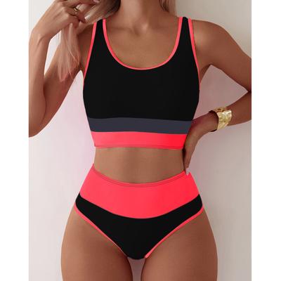 Sexy bikiny s vysokým pasem na břicho Dámské plavky Dámské plavky Pro plavání Plavky Bikini set Plážové oblečení Plavci do bazénu