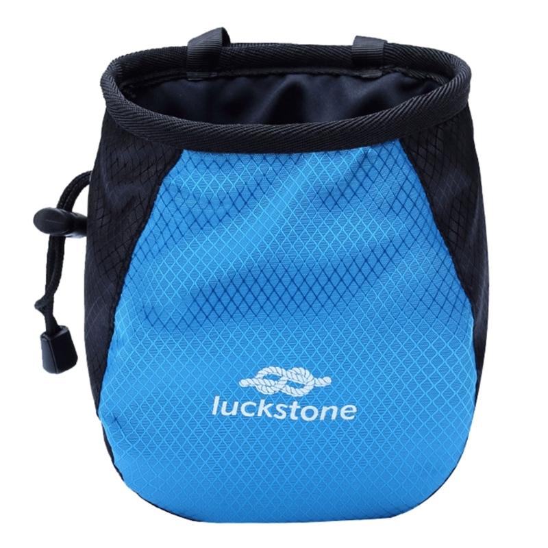 

Rock Climbing Chalk Bag Drawstring Closure Bag Adjustable Bouldering Chalk Bag Bucket for Gym Climbing, Gymnastic синий