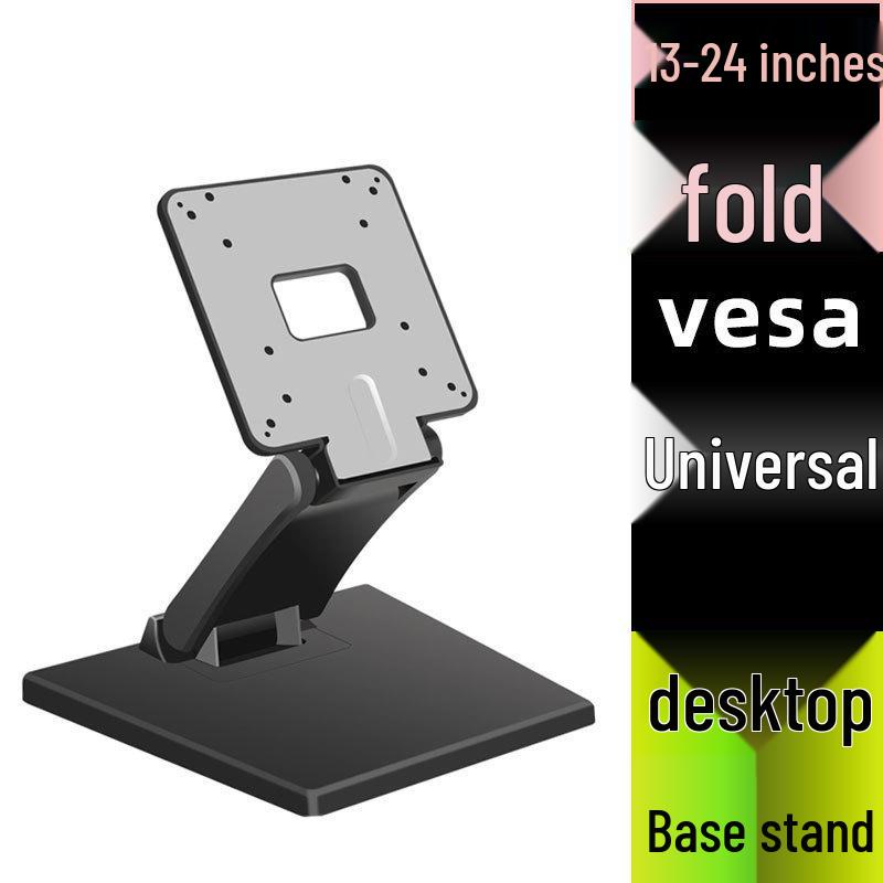 Adjustable 13-24" Computer Monitor Stand – No-Drill, Folding VESA Bracket