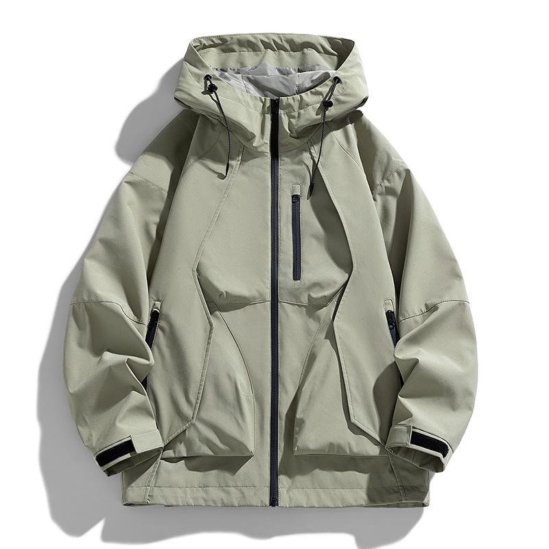 Mantel Paar Wasserdichte Jacke Frühling und Herbst Neuer Trend Vielseitige Kapuzenjacke Herren Locker Lässiger Mantel