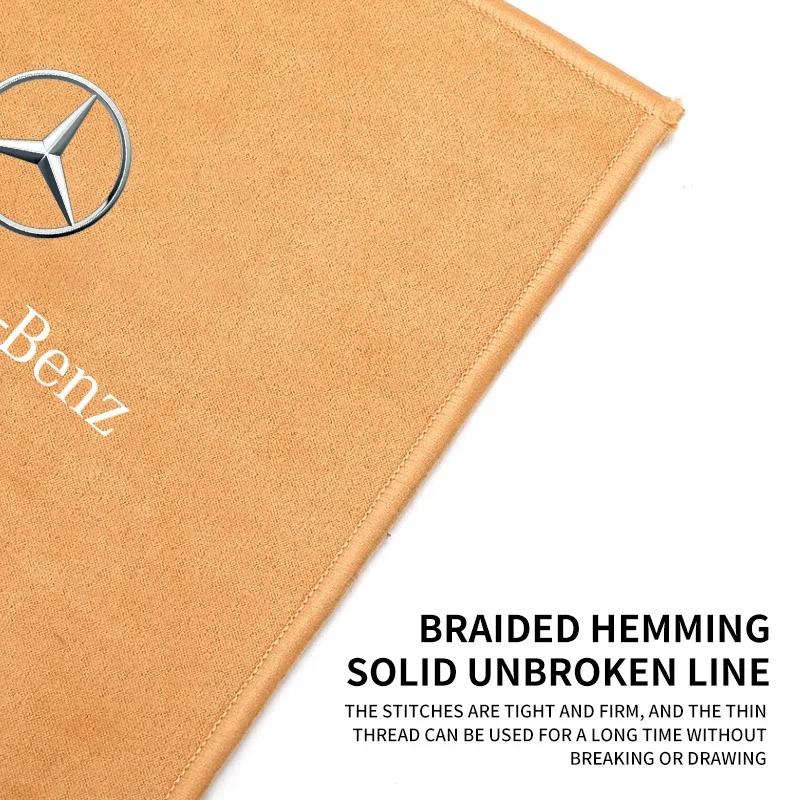 Naklejka Samochodowa Gorąca 2026 Nowa Do Samochodu Benz Ręcznik Zamsz Aksamit Koralowy Dwustronna Ścierka do Czyszczenia Samochodu Dla Mercedes benz Klasa A B R G G