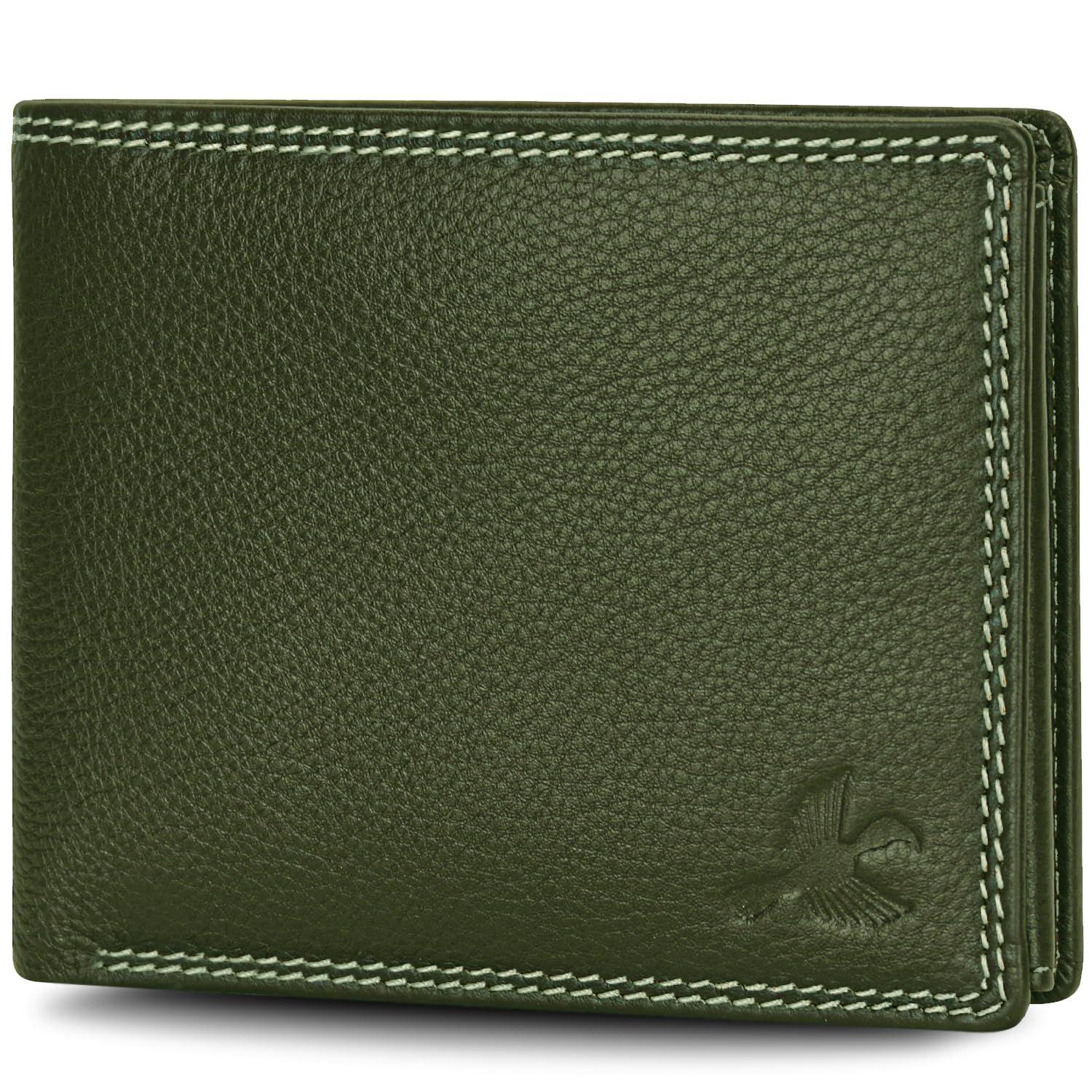 Stella оливково-зеленый кошелек из натуральной кожи для мужчин — фото 3