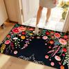 Spring Floral Printed Carpet Pink Floral Door Mat Bedroom Kitchen Living Room Porch Entrance Non Slip Carpet