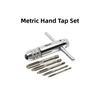 Knarren-T-Griff-Gewindebohrer + 5 Stück M3 M4 M5 M6 M8 Metrisches Gewindebohrer-Set Handgewindebohrer Bohrer