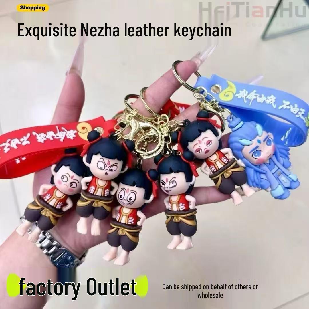 

Nezha 2: The Demon Child Reborn Keychain - Anime PVC Cartoon Gift Pendant