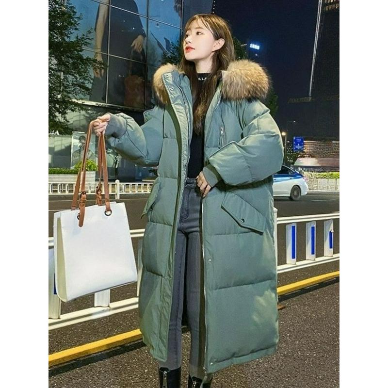 Down Padded Jacket Women's Winter Mid-length Large Size Bread Jacket Loose Padded Jacket Thick Padded Jacket Tide