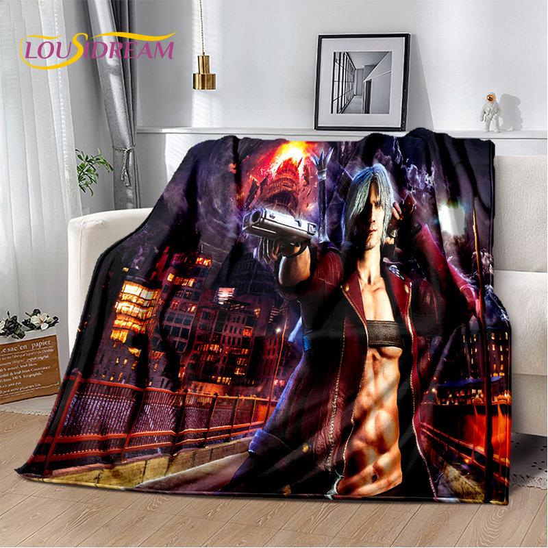 3D D-Devil May Cry DMC Game Gamer Soft Plush Blanket,Flannel Blanket Throw Blanket for Living Room Bedroom Bed Sofa Picnic Cover