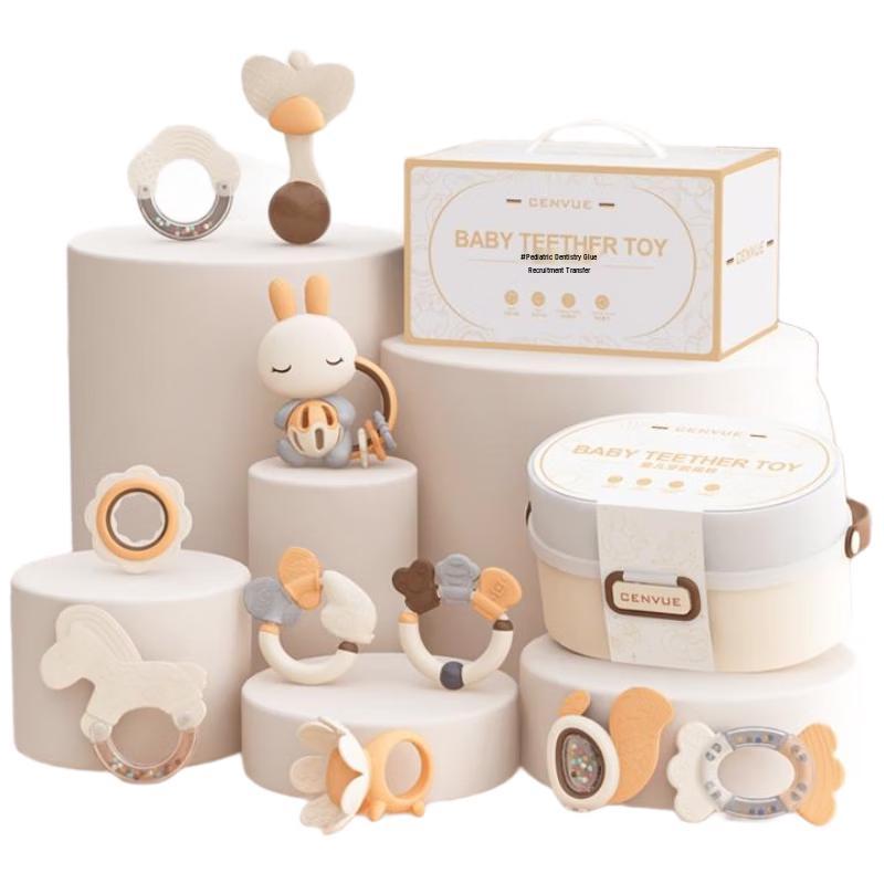 Baby Teether and Rattle Toy Set