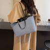 Leisure commuting large-capacity bag, women's big bag, new denim shoulder bag, college student tote big bag