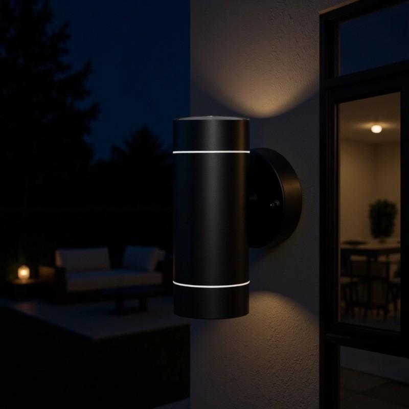 Modern Stainless Steel Outdoor Wall Light With Waterproof Design And Dimmable Led For Garden And Porch Lighting