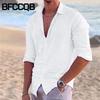 Moda Uomo Manica Lunga Autunno Inverno Collo Polo Camicie & Bluse Casual