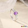 Natural Stone S925 Sterling Silver Ring Multi-colored Spar Adjustable Ring Premium Accessories Women's Fashion Gift