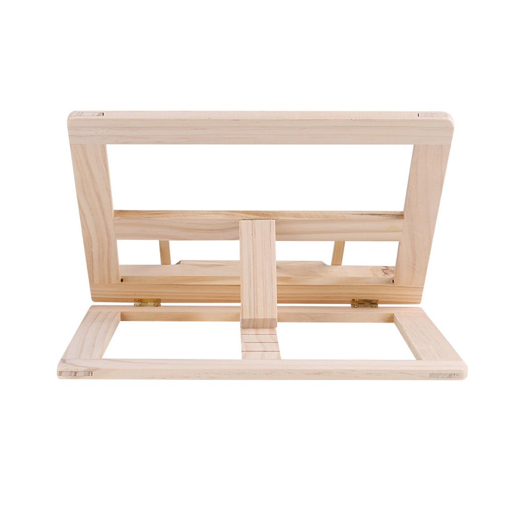 Multi Functional Wooden Book Reading Rack Kitchen Cookbook Stand Holder