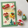 8 Stück Festliches Weihnachtsmagneten Set Feiertagsthema Kühlschrankmagnete Rechteck Schneemann Weihnachtsmann Rentier Designs Dekoration