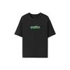 Casual Fashion Trendy Comfortable Solid Color Brand Logo Short Sleeve T-Shirt Unisex Tops Black L225U158-0018