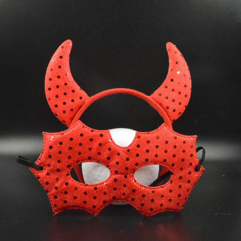 Halloween Decorative Headbands, Party Props, Red Horn-shaped Devil Headband Sets, Ball Hair Accessories, Clothing Accessories