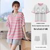 Women's Summer Three-Piece Modal Pajama Set with Bra Pads - Short Sleeve Top, Shorts, and Long Pants for Indoor/Outdoor Wear