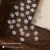 Alloy Snowflake Nail Art Decorations: Gold & Silver Winter Mix